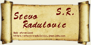 Stevo Radulović vizit kartica